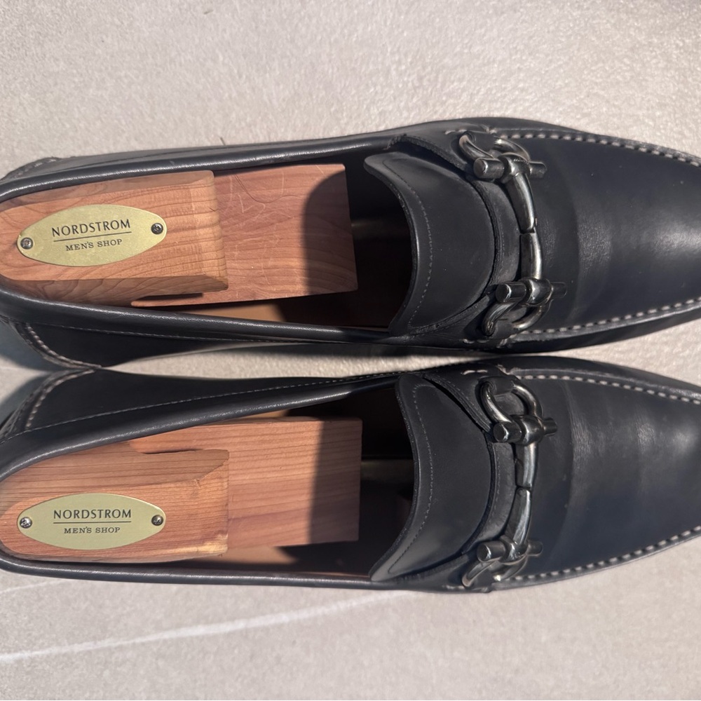Salvatore Ferragamo Black Leather Loafers